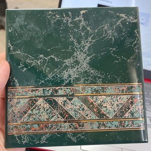 California Green Border Ceramic Tile - Royal Design Bathroom Tile