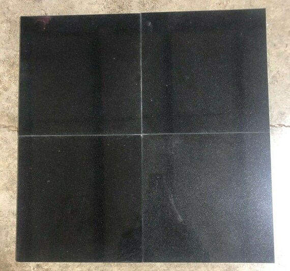 Black Granite 12x12 Tile Kitchen Floor Tile (BOX OF 5… Gem