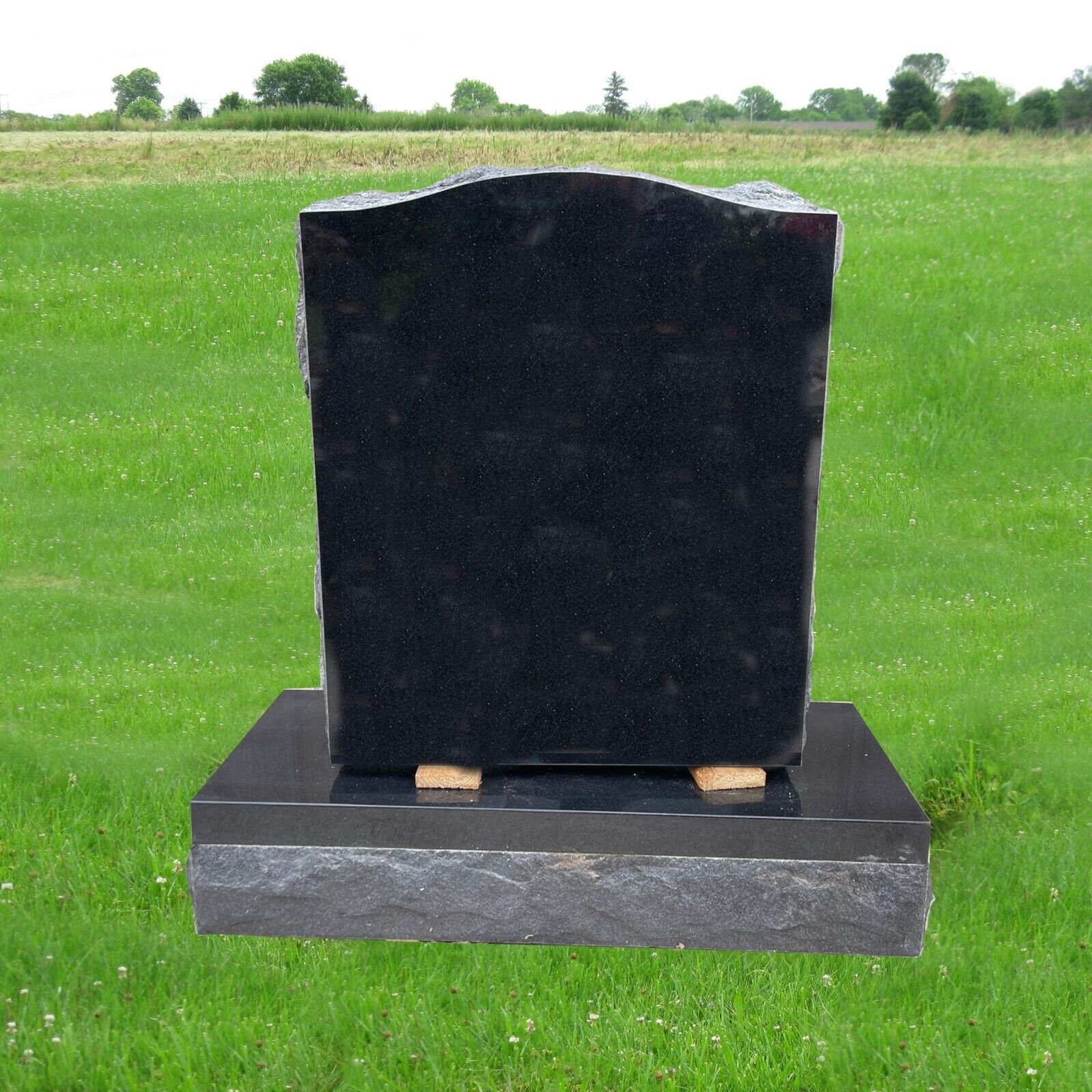 Small Black Granite Serpentine Monument Headstone Rock Pitch Edges MN 18B Etsy