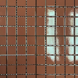 Vintage Redwood Rose Ceramic Tile: Glossy Summitville Accent Border
