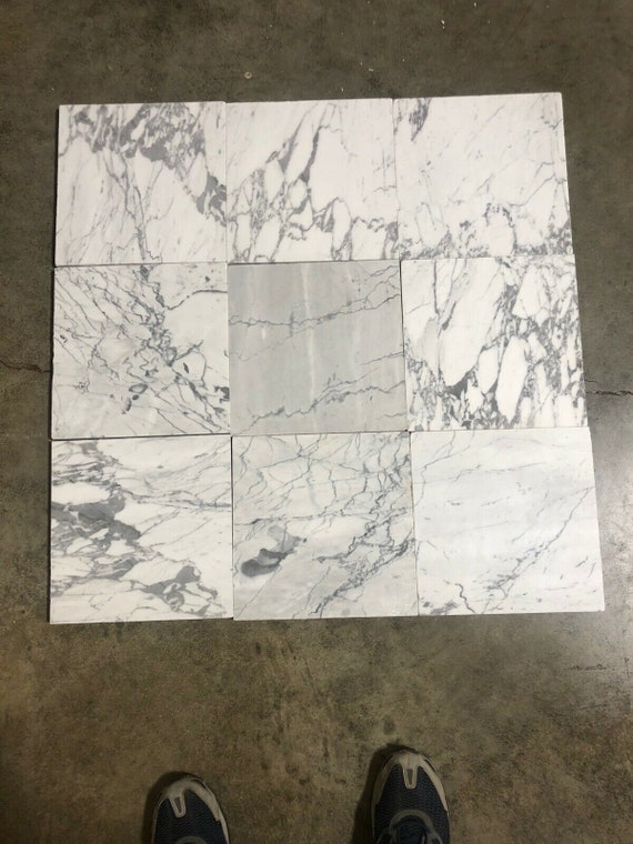Tile White Gray Carrara Marble Bathroom Tile 12x1… - image 6