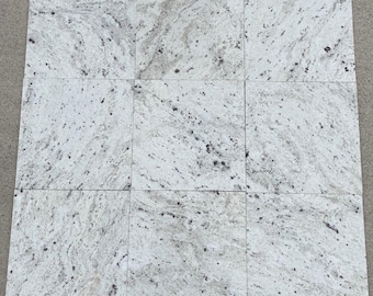 Azulejo de granito blanco rubí: piedra natural, muestra de 12 x 12