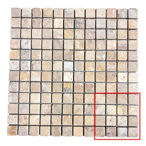 Tile Goldrush Gold Mosaic Natural Stone Backsplash (Sample Piece 3x3) T-71