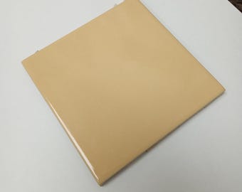 Glossy Cashmere Gold Ceramic Meshed 4x4 Tile Summitville 546-556 (Sample Piece)