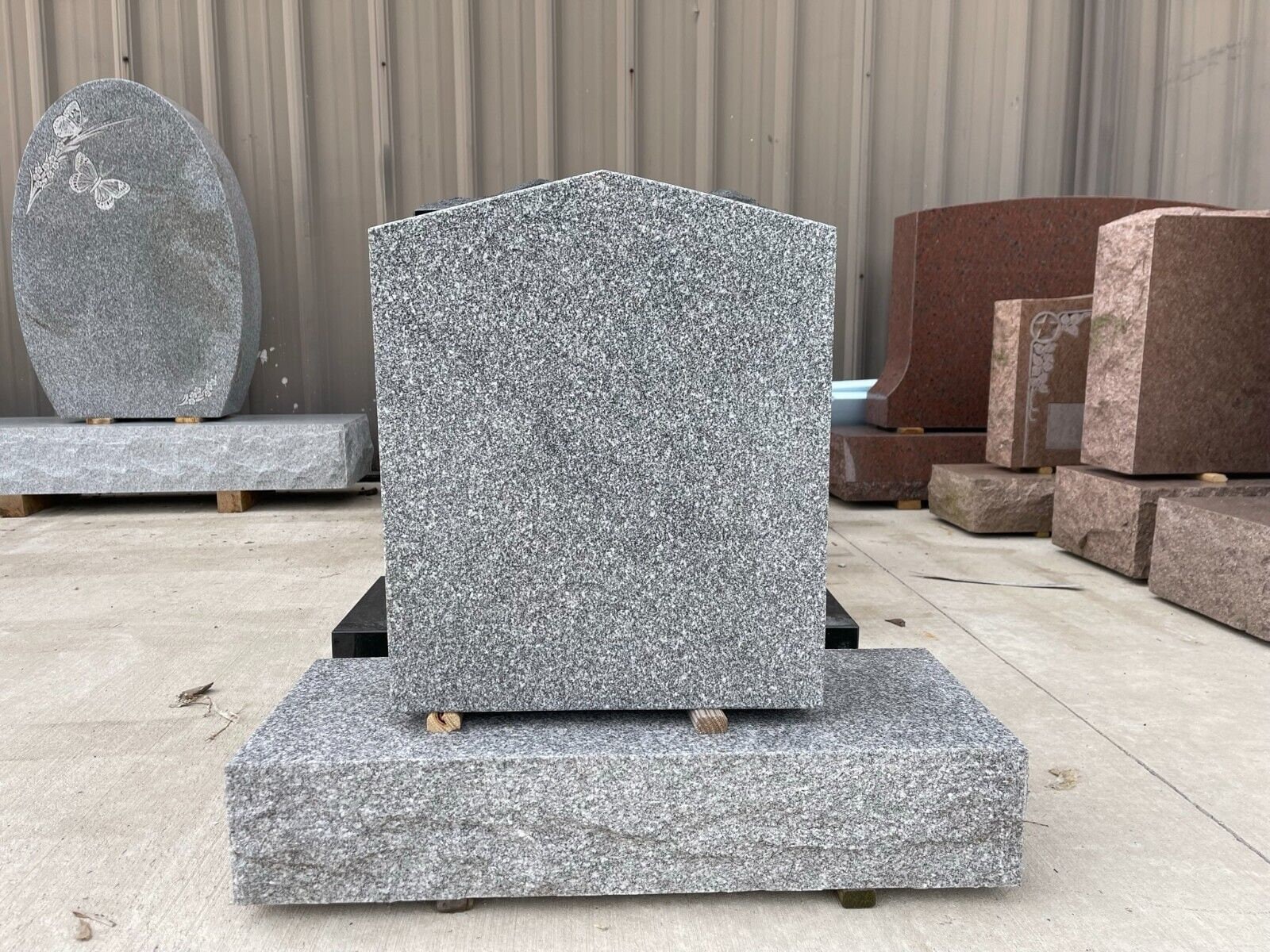 Small Spectrum Gray Granite Monument Headstone Apex MN22B Etsy