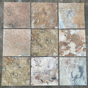 Natural Slate Tile 12x12 – Autumn Stone for Rustic Floors, Walls, Fireplace Surrounds, Outdoor Patios