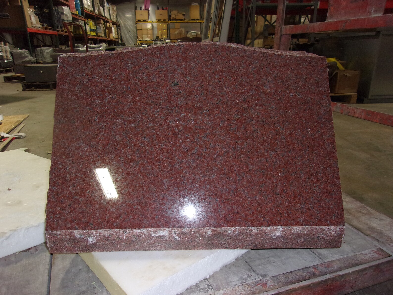 24x16x11 India Red Granite Slant Monument Headstone Cemetery Memorial ...