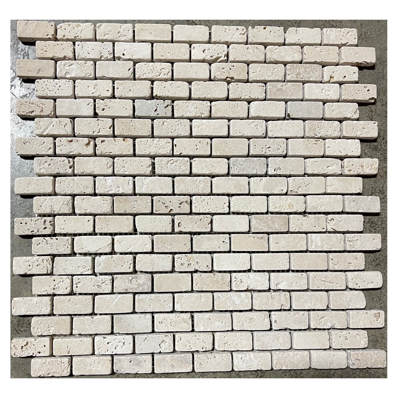 Classico Travertine Mosaic Backsplash Kitchen Border Natural Stone Tile | 10 Tiles T-07B