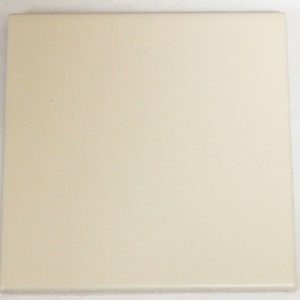 May include: A plain white ceramic tile.