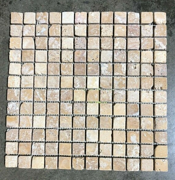 Tile 12x12 Mosaic Tuscany Gold Travertine Backspla