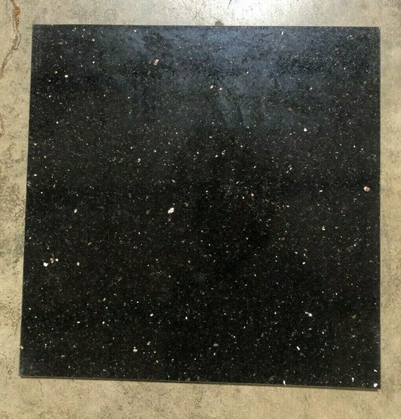 Tile Black Galaxy Granite Natural Stone Kitchen (1 16x16 Tile) T