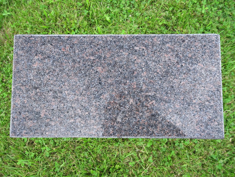 Rectangular Headstone Dakota Mahogany Granite Flat Headstone 24x12 | Cemetery Grass Grave ...