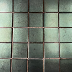 4x4* Tile Green Iridescent Ceramic Bathroom Shower Wall Backsplash Summitville C# IR58-744