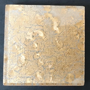 Italian Metallic Glass Crackled Tile 1 7/8&quot; x 1 7/8&quot; x 1/4&quot; | Sahara Gold Layered Backsplash Accent Tile