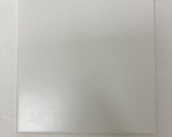 Azulejo cuadrado de cerámica blanca mate de 6x6 pulgadas, US Ceramics MG670-66 (Muestra)