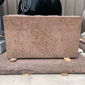 Rectangular Headstone Sedona Brown Granite Rectangular Monument MN-12B | Cemetery Headstone ...