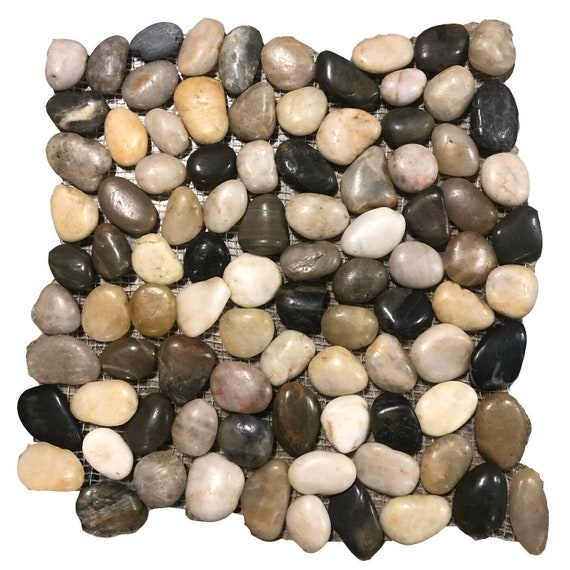 Tile 12x12 Mixed Colors Pebble Shower Floor Wall … - image 2
