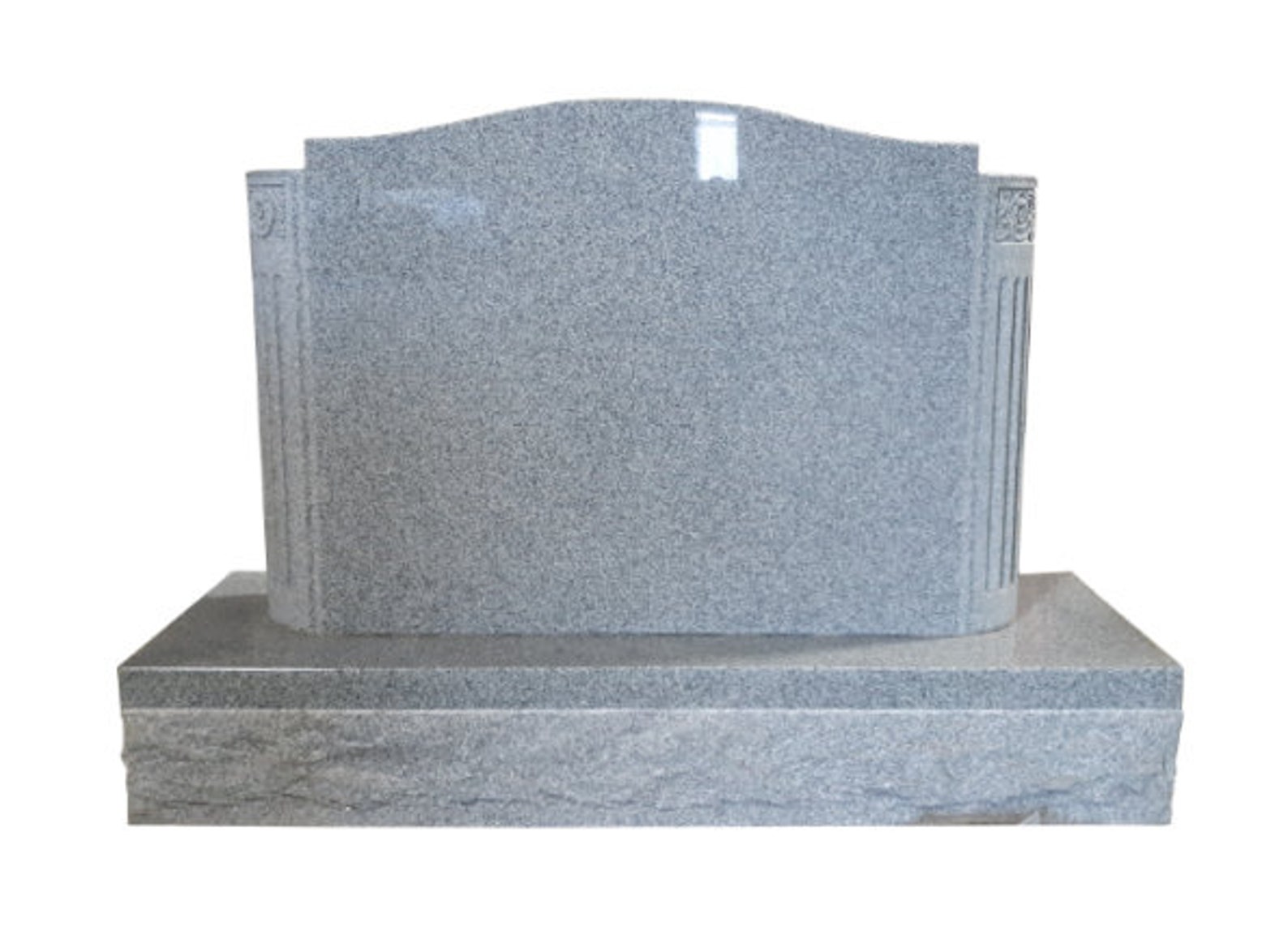 Gray Granite Engaged Column Headstone MN-241 | 2