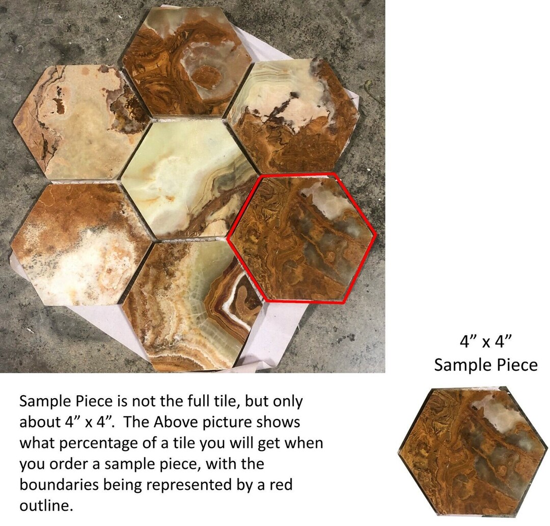 Tile 11x11 Onyx Natural Stone About 4x4 SAMPLE PIECE Etsy