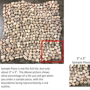 Tile 12x12 Ceabu Micro Pebble Shower Natural Stone About 3x3 SAMPLE PIECE TS-13