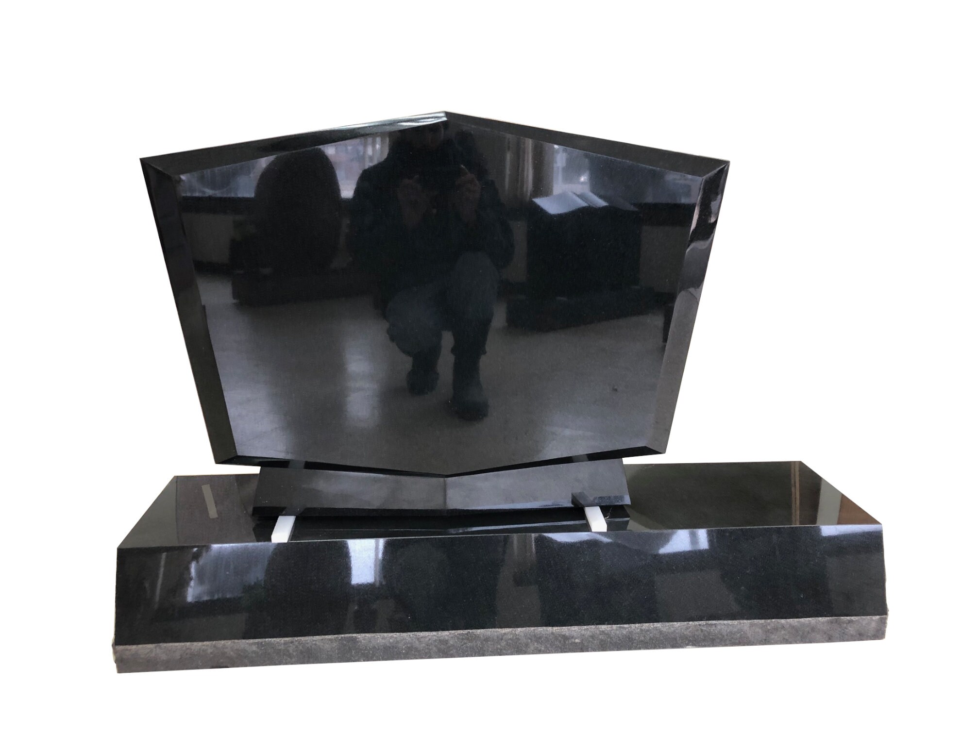 Headstone Gravestone Monument Absolute Black Granite Upright Marker MN ...