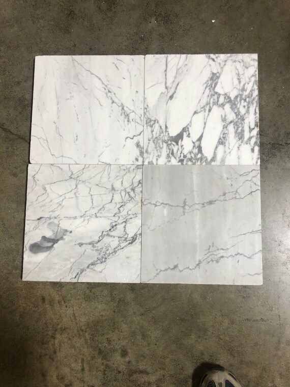 Tile White Gray Carrara Marble Bathroom Tile 12x1… - image 5