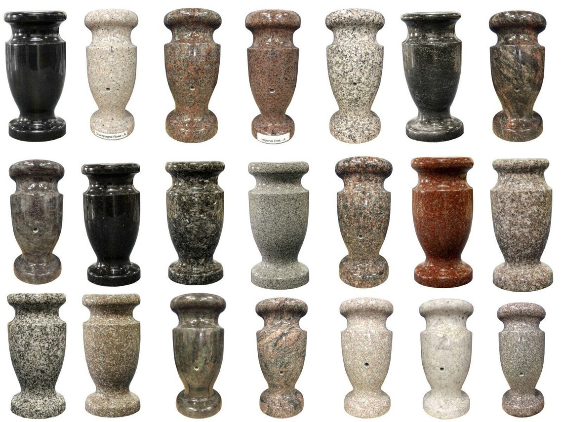Granite Monument Vase Memorial Graveside Flower Headstone 12x5.5 A Etsy