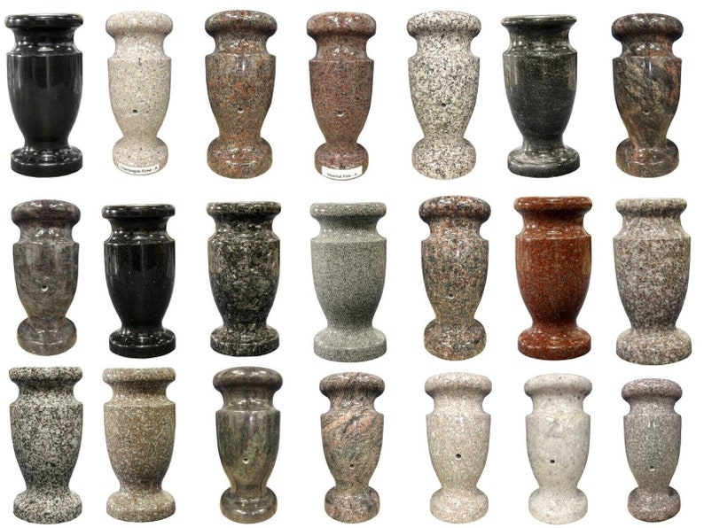 Granite Monument Vase Memorial Graveside Flower Headstone 12x5.5 A Etsy