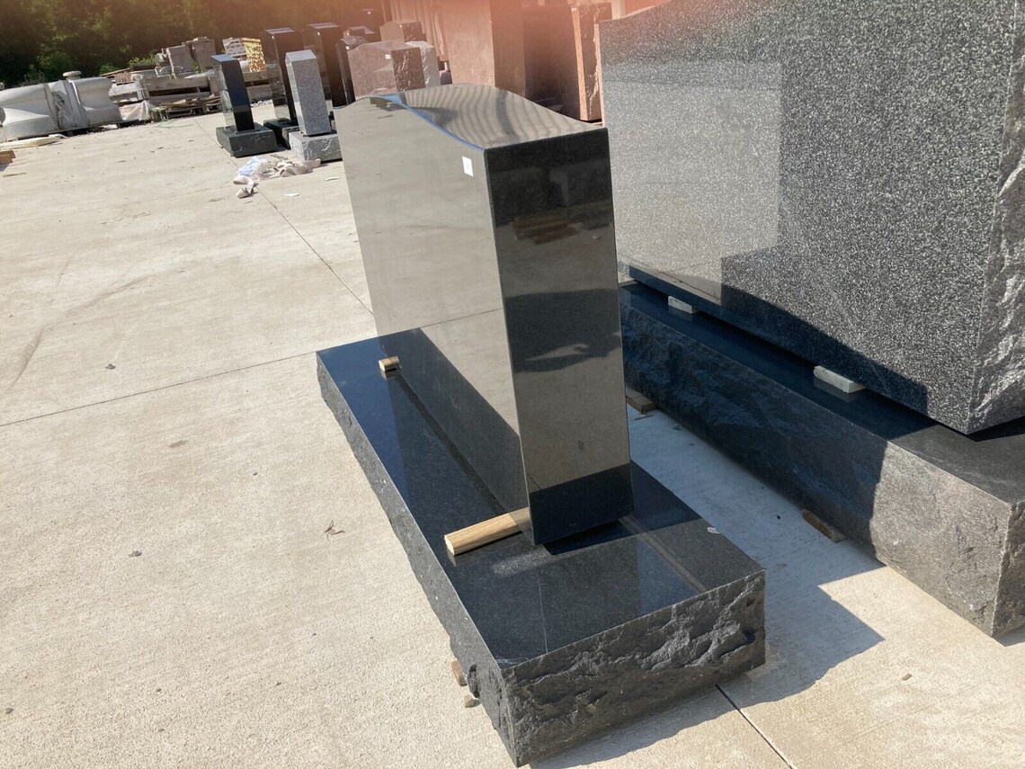 Black Granite Medium Serpentine Monument Headstone Polished - Etsy