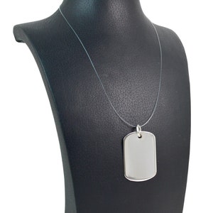 Military Tag in 925 Sterling Silver Engraving and Free Shipping Made in Italy