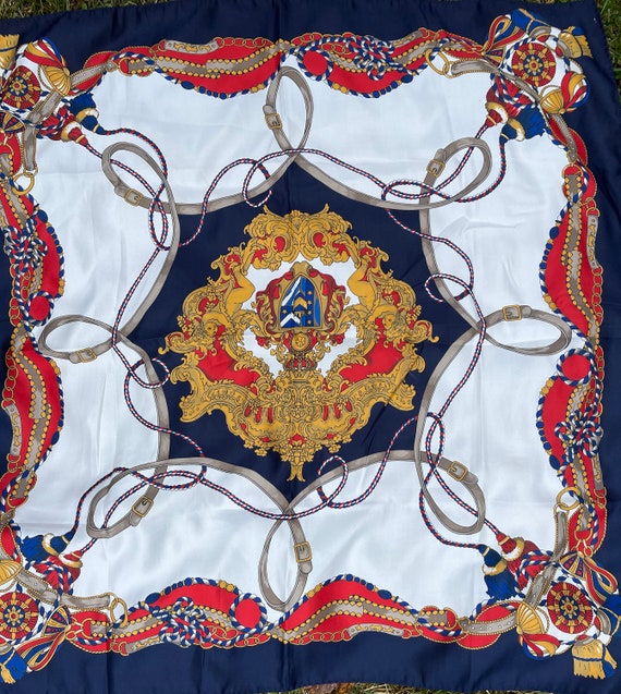 Vintage Linea Seta Italian 100% Silk Scarf Cote o… - image 2