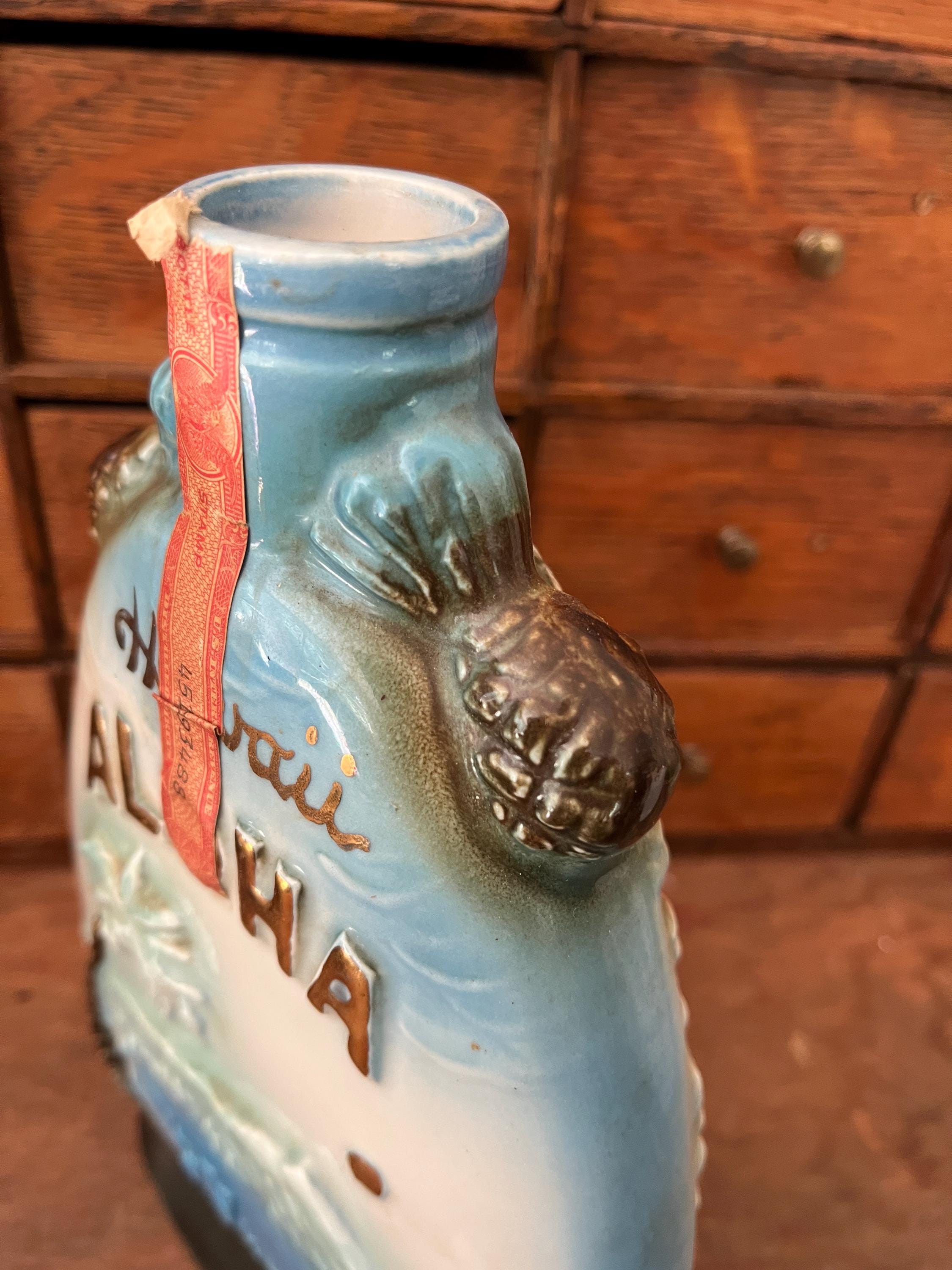 Jim Beam Vintage Whiskey Bottle Aloha State Hawaii Novelty Whiskey