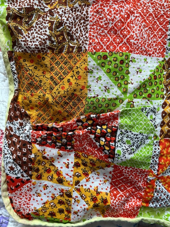 Vintage Smock Apron Patchwork Pattern Country Far… - image 9