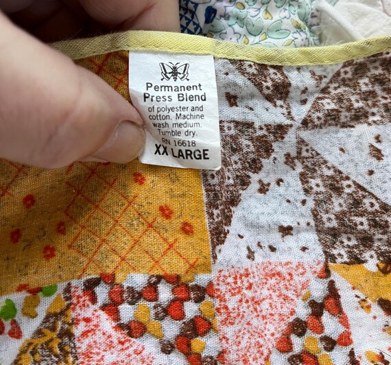 Vintage Smock Apron Patchwork Pattern Country Far… - image 7