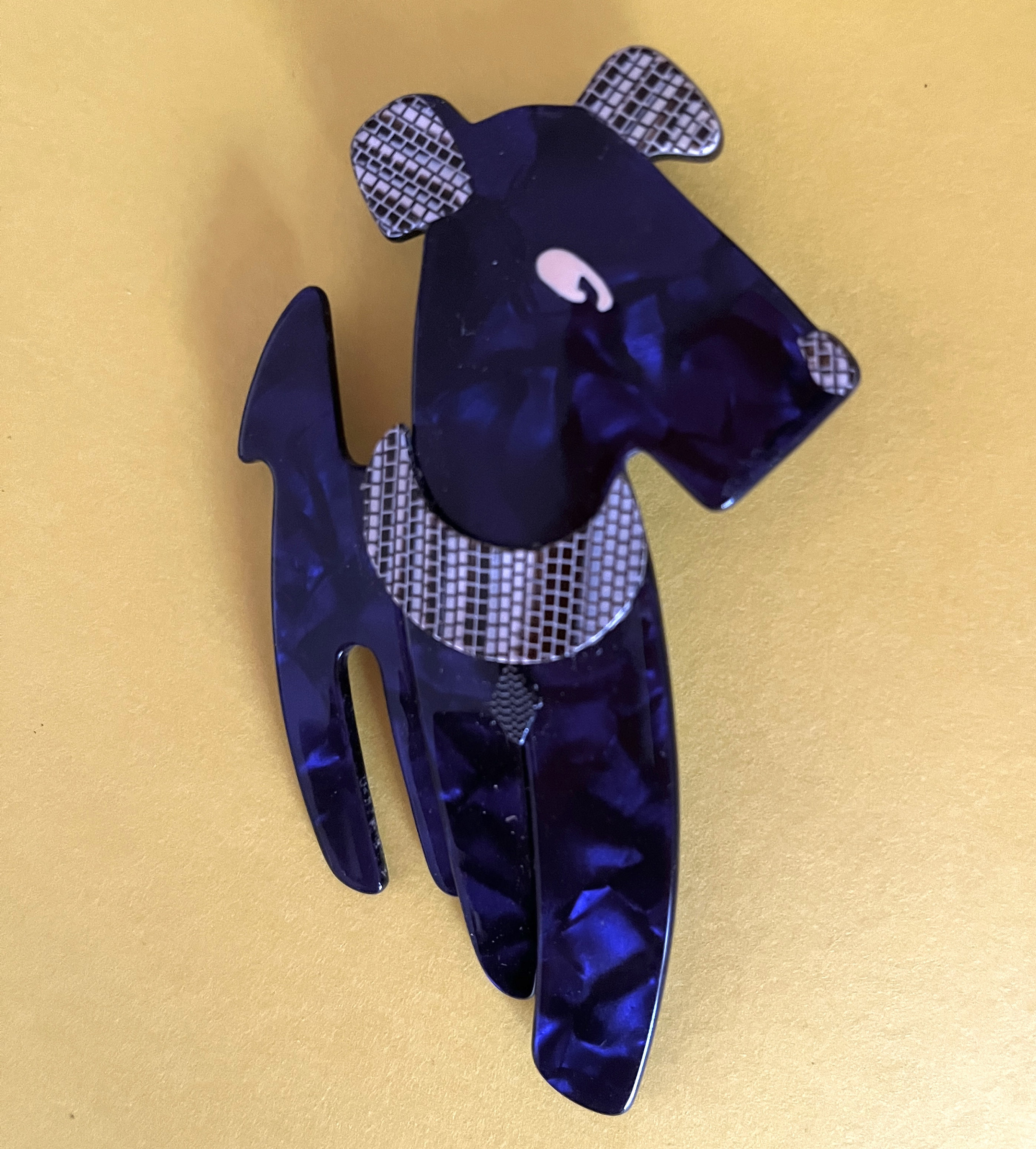 Dog Brooch Lea Stein Company Vintage LEA STEIN Rhodoid Dachshund