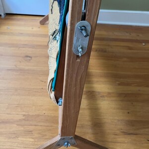 Bliss Adjustable Rug Hooking Frame With Partially Hooked Floral Rug ...
