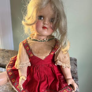 Vintage 1950’s Ideal TONI Doll Sleepy Eyes Hard Plastic