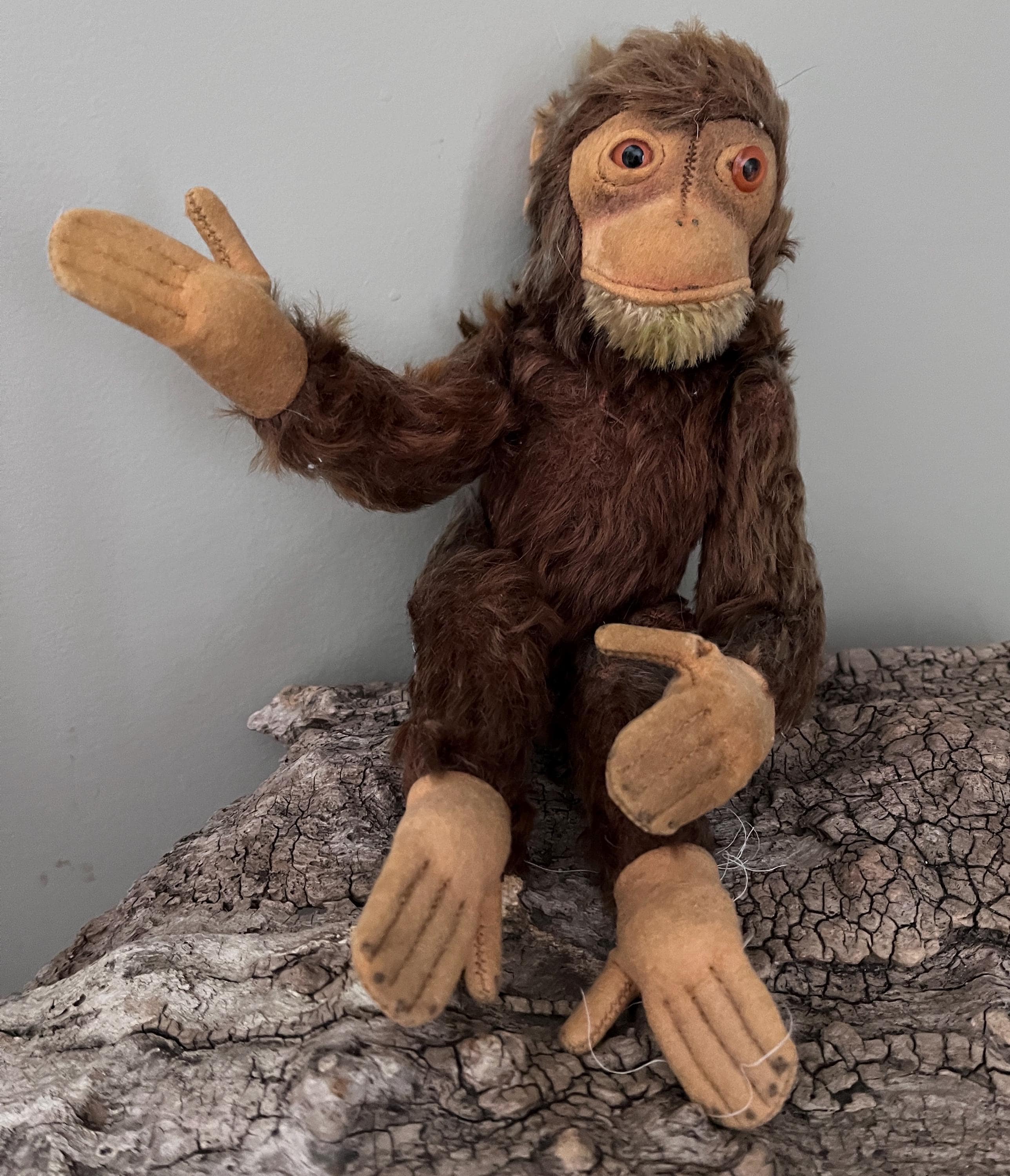 Steiff Monkey Jocko Vintage 1950's Mohair Jointed Chimpanzee 9 Steiff Monkey Jocko Vintage 1950's Mohair Jointed Chimpanzee 9