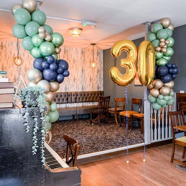 Navy Green Party Decor - Etsy