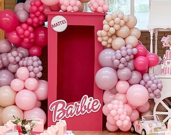 Kit d'arche de ballons Barbie | Kit de guirlande de ballons roses| Décorations d'anniversaire DIY en forme de ballon rose | Décorations Barbie | Fête Barbie