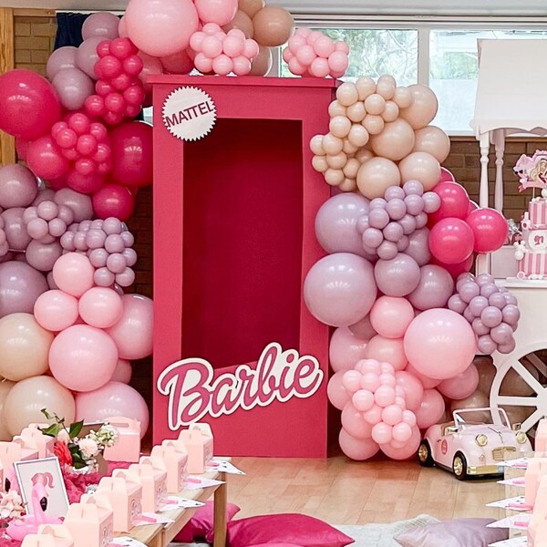 Barbie Balloon Arch Kit | Pink Balloon Garland Kit| Pink Balloon DIY Arch Birthday Decorations | Barbie Decorations | Barbie Party