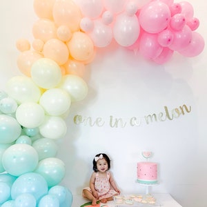 Rainbow Birthday Balloon Arch //Custom Colour Kit/Pastel Balloon Garland/Choose colours/Rose Gold Party/Party Decoration/Childrens Birthday image 1