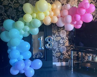 Linking Balloon Arch And Flower Balloon Display