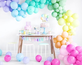 Pastel BIrthday Balloon Garland Arch Kit/Pastel Theme Balloon Arch/Light Colours Balloon Garland/Birthday Decoration/First Birthday Balloons