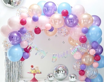 Pastel Balloon Arch Kit // Balloon Arches // Birthday Decoration // Backdrop // Garland // Happy Birthday // Party Decoration // Celebration