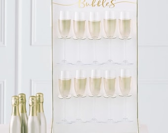 Gold Wedding Prosecco Drinks Holder //Wedding Reception Decoration Guest Drinks/Prosecco Wall/Gold Wedding Decoration/ Table Decoration