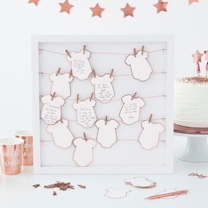 Baby Shower Guest Book // Frame Guest Book Party Decoration //Baby Grow // Guest Messages /New Baby/Baby Girl Boy/Photographs /Parents to be