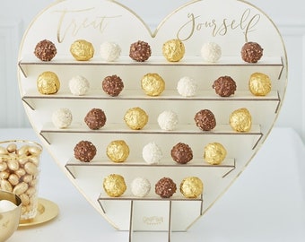 Treat Yourself Chocolate Treat Stand Gold Weddingristic Etsy