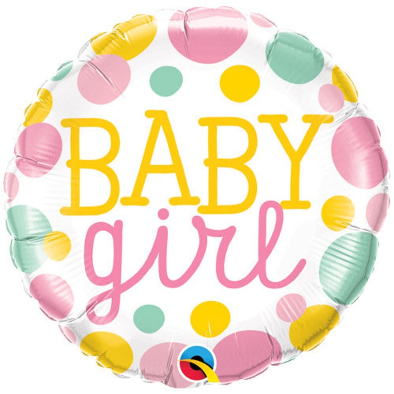 Baby girl dots foil balloon New babyBaby shower Baby girl New arriving Pregnancy New mum Gender reveal Gift Foil balloon