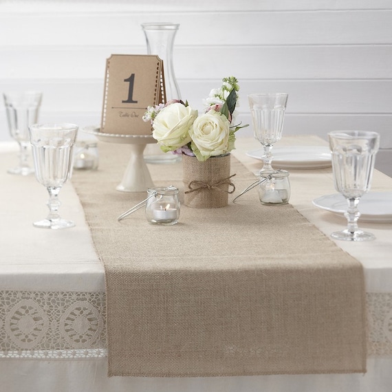 Hessian Table Runner Wedding Table Decoration Party Decoration Table Cover Birthday Sparkle Party Set Up Centrepiece